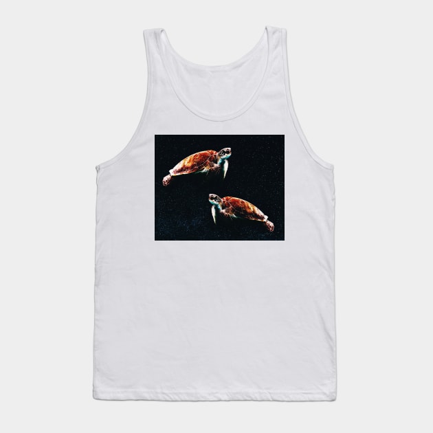 Space swimming turtles Tank Top by Faeblehoarder